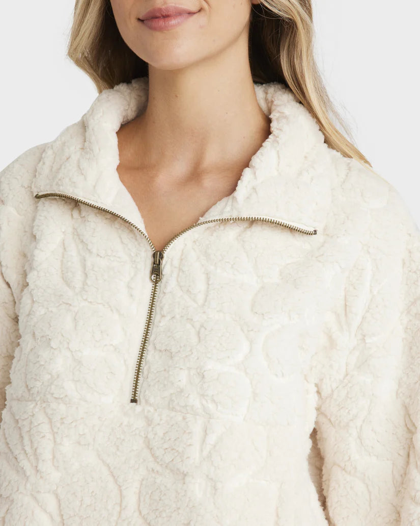 BILLABONG FIRESIDE COZY HALF ZIP - WHITECAP