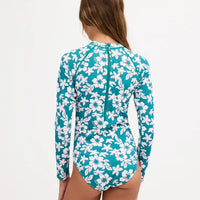 BILLABONG GIRLS COCONUT RUSH LONG SLEEVE RASH VEST - EVERGREEN