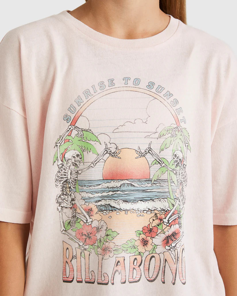 BILLABONG GIRLS PARADISE FRAME T-SHIRT - FEELING PEACHY
