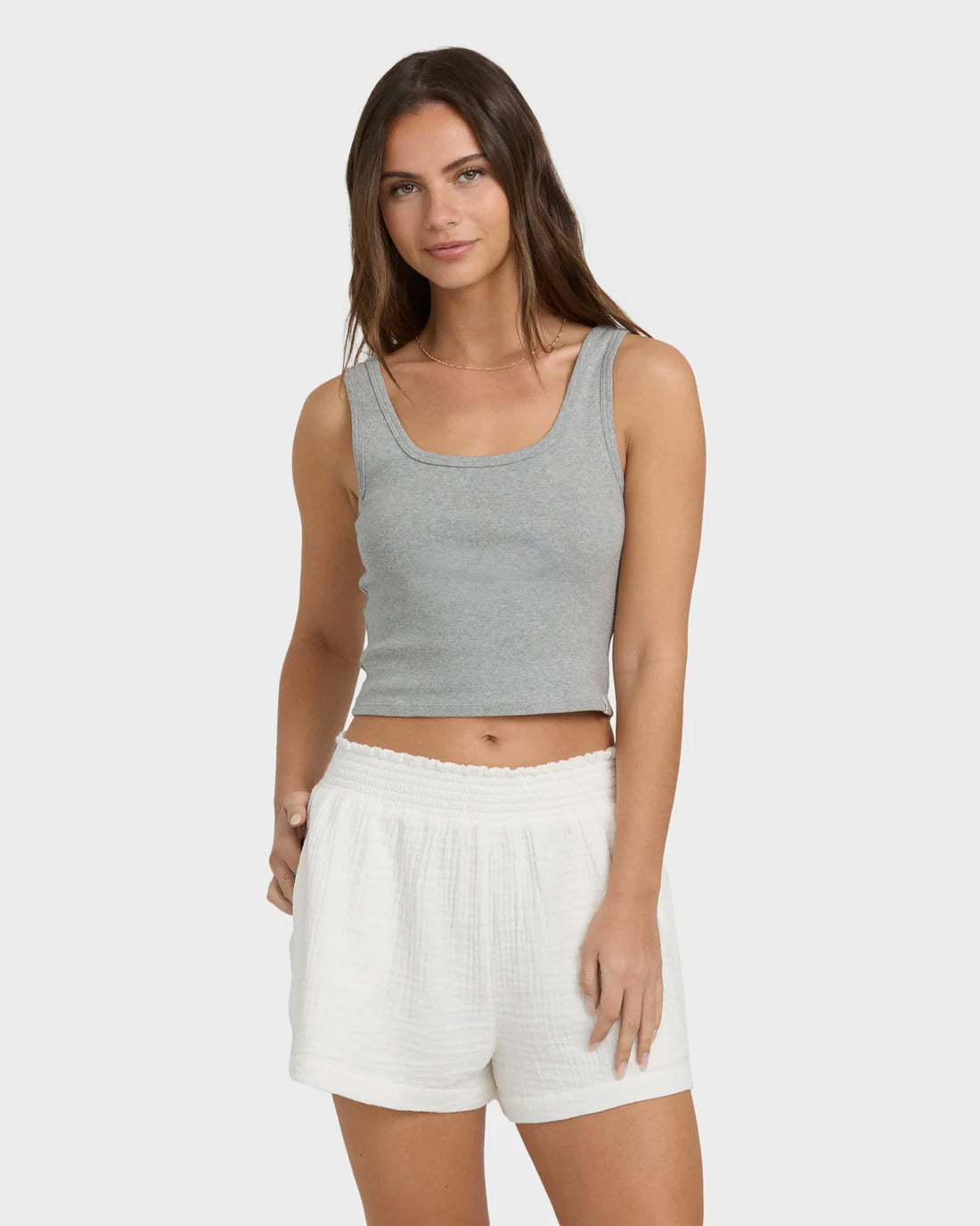 BILLABONG GODDESS KNIT TANK - HEATHER GRAY