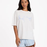 BILLABONG JUST ADD BIKINI TEE SHIRT - SALT CRYSTAL