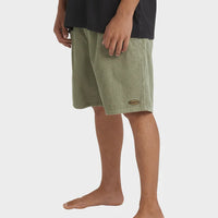 BILLABONG LARRY CORD SHORT - GREEN ASH