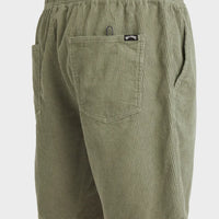 BILLABONG LARRY CORD SHORT - GREEN ASH