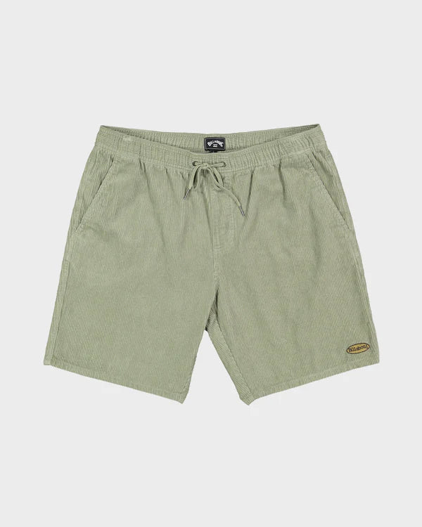 BILLABONG LARRY CORD SHORT - GREEN ASH
