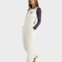 BILLABONG LEIA CORD OVERALLS - WHITE