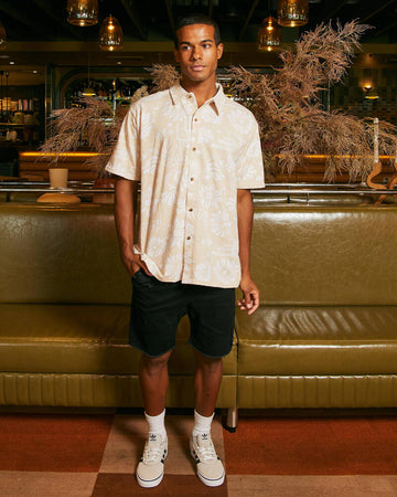BILLABONG LOAFER BUTTON UP - OATMEAL HEATHER
