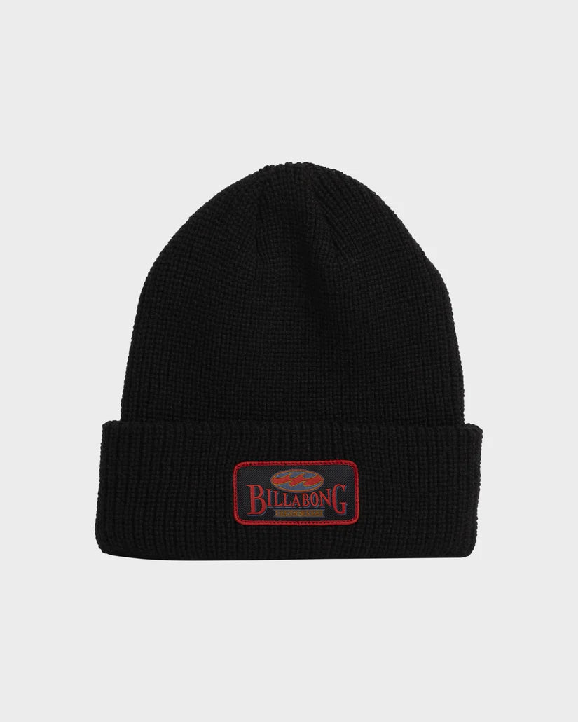 BILLABONG MENS THROW BACK BEANIE - BLACK