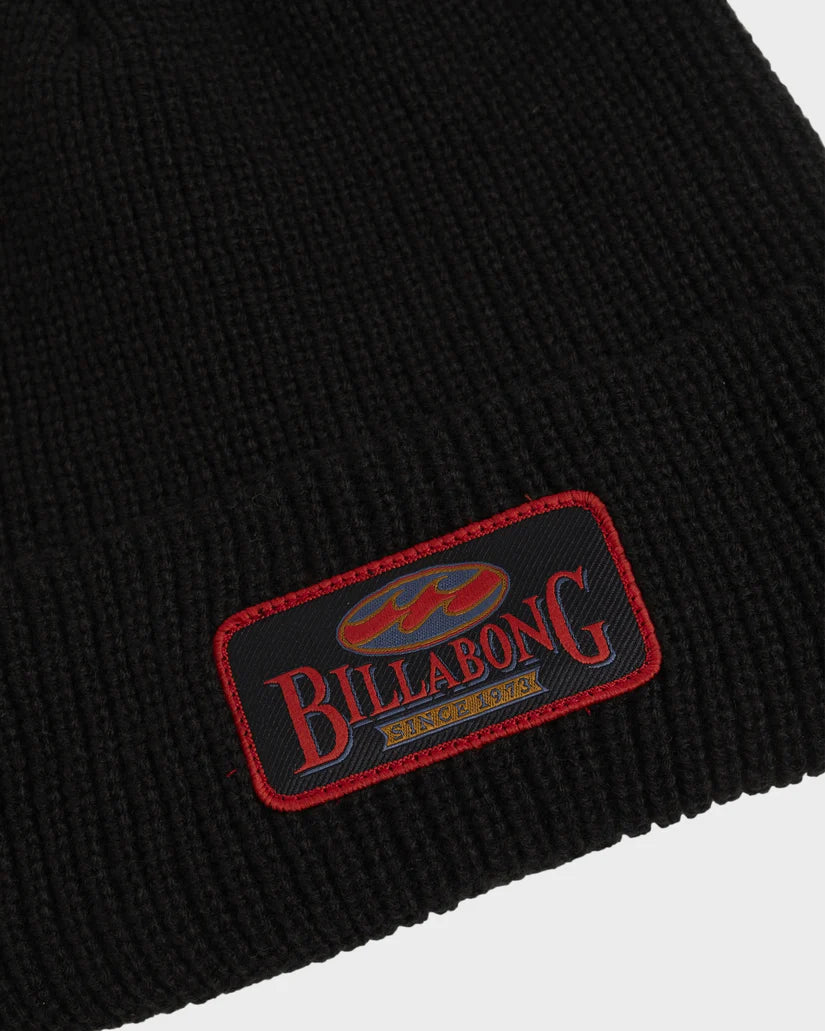 BILLABONG MENS THROW BACK BEANIE - BLACK