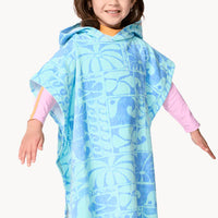 BILLABONG MIXED SNAP HOODED TOWEL-GIRL - BLUE