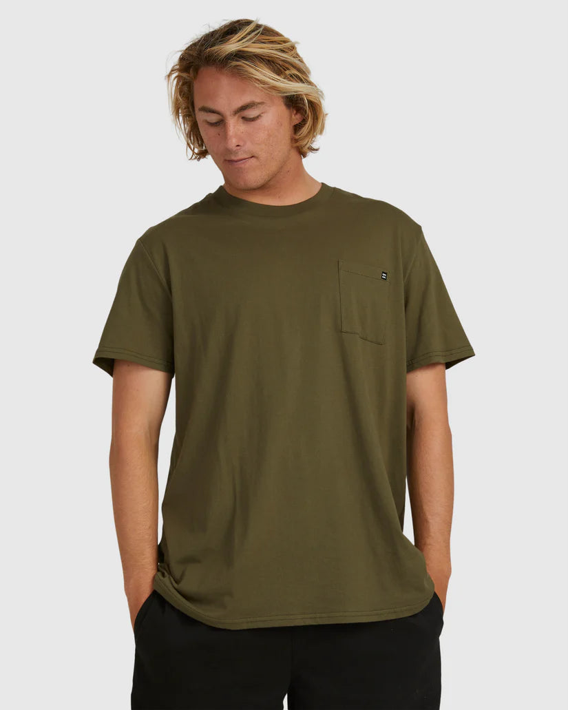 BILLABONG PREMIUM POCKET SHORT SLEEVE - MILITARY