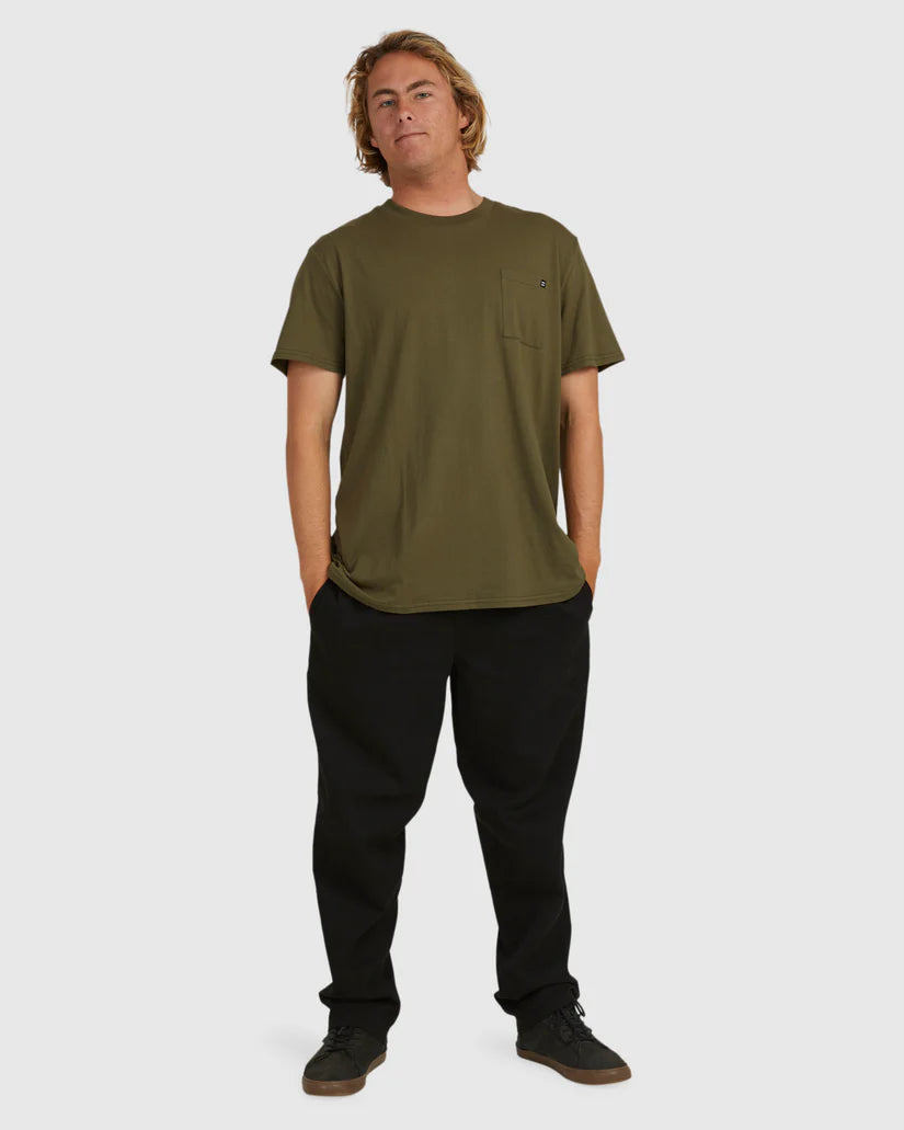 BILLABONG PREMIUM POCKET SHORT SLEEVE - MILITARY