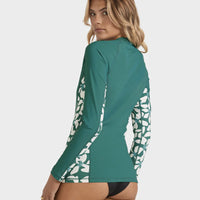 BILLABONG REEF BREAK UPF 50 LONG SLEEVE RASH VEST  - EVERGREEN