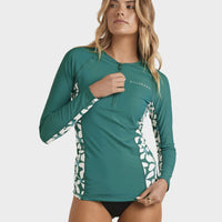 BILLABONG REEF BREAK UPF 50 LONG SLEEVE RASH VEST  - EVERGREEN