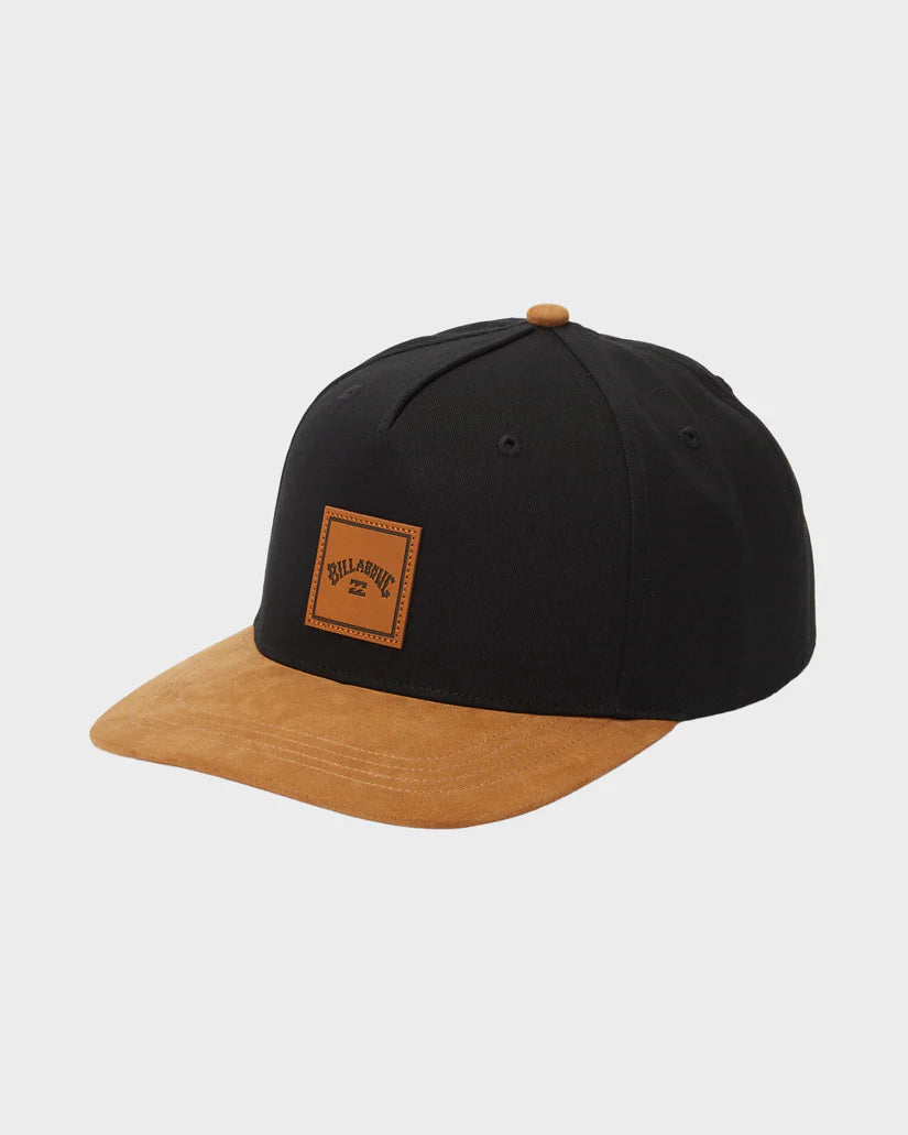 BILLABONG MENS STACKED SNAP CAP - BLACK/TAN
