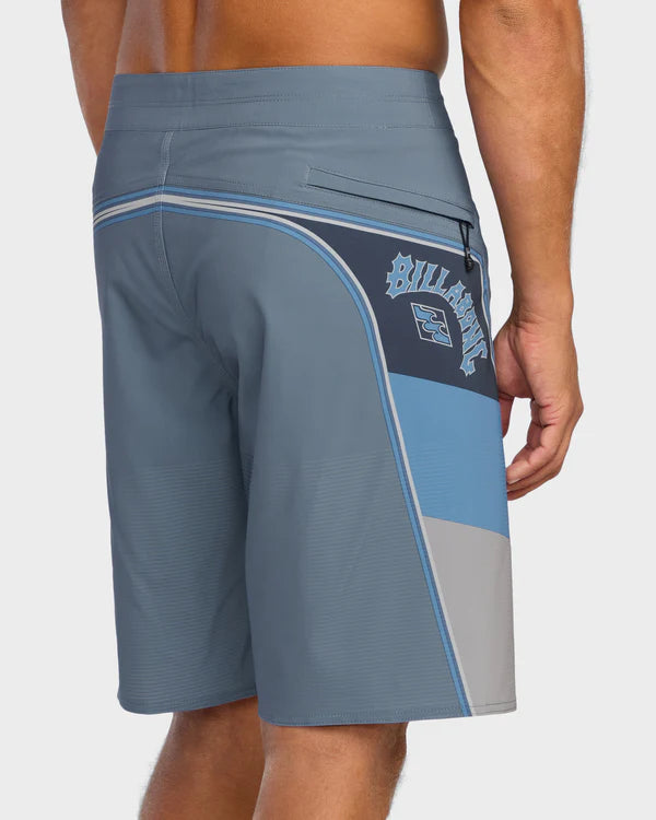 BILLABONG STRADDIE AIRLITE 20" BOARDSHORTS - STEEL BLUE