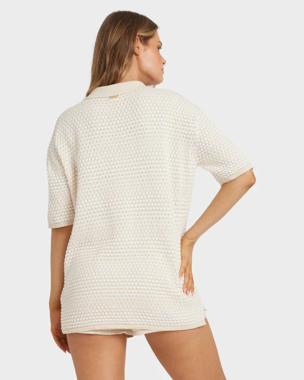 BILLABONG SUN BUBBLE STRIPE TOP - WHITECAP