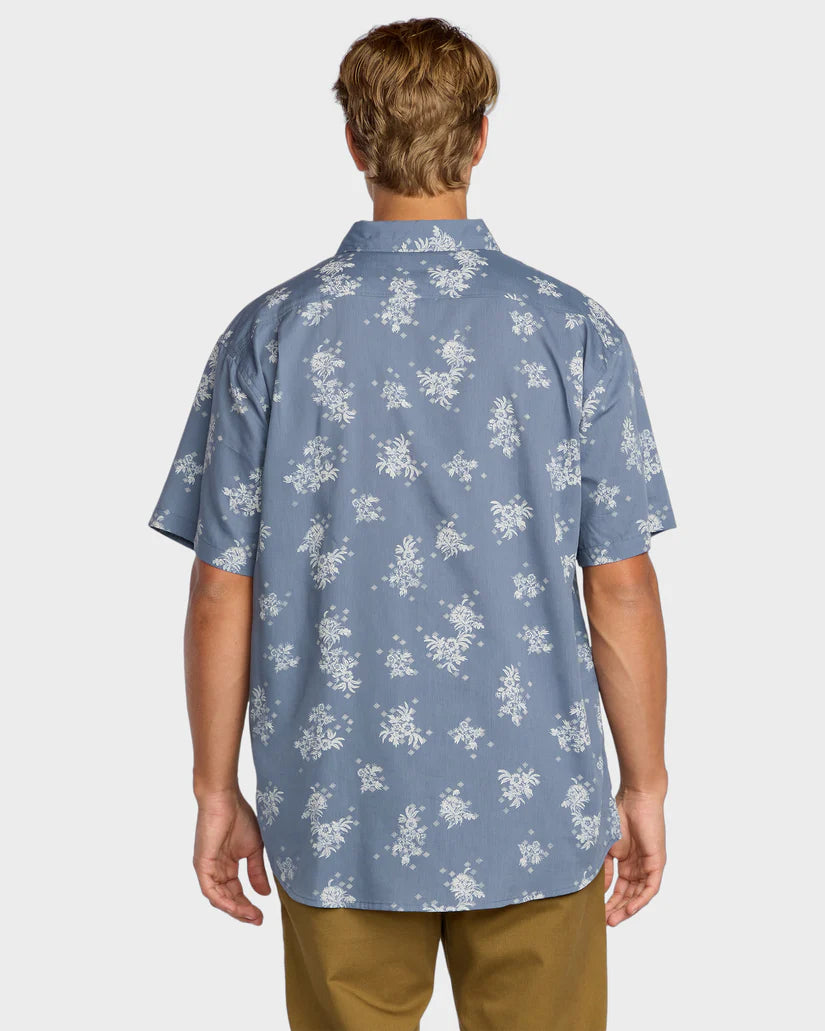 BILLABONG MENS SUNDAYS MINI SHIRT - STEEL BLUE