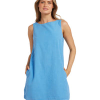 BILLABONG SUNSET BLISS MINI DRESS - TIDAL BLUE