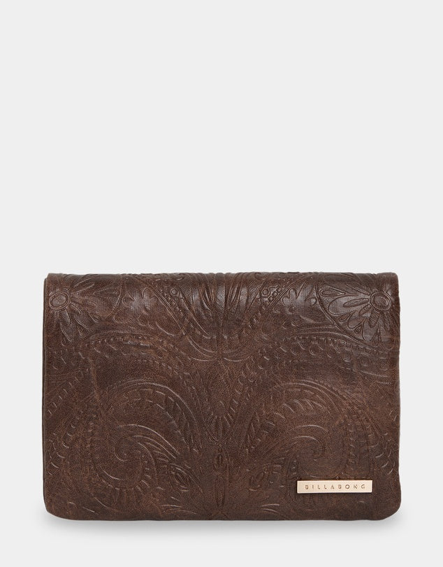 BILLABONG SUNSET RHAPSODY KIRRA WALLET - CHOCOLATE BROWN