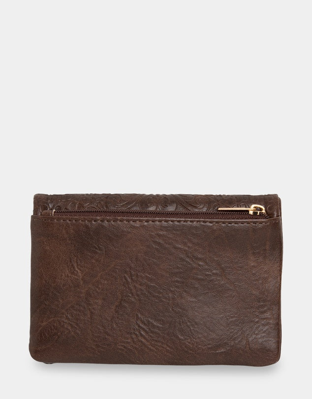 BILLABONG SUNSET RHAPSODY KIRRA WALLET - CHOCOLATE BROWN