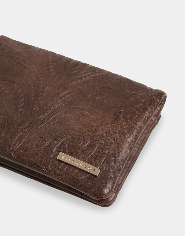 BILLABONG SUNSET RHAPSODY KIRRA WALLET - CHOCOLATE BROWN