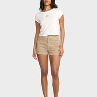 BILLABONG WOMENS FREE FALL CORD SHORTS - COBBLE STONE