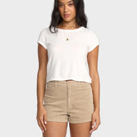 BILLABONG WOMENS FREE FALL CORD SHORTS - COBBLE STONE