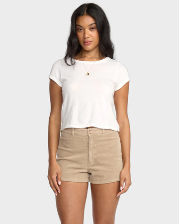 BILLABONG WOMENS FREE FALL CORD SHORTS - COBBLE STONE