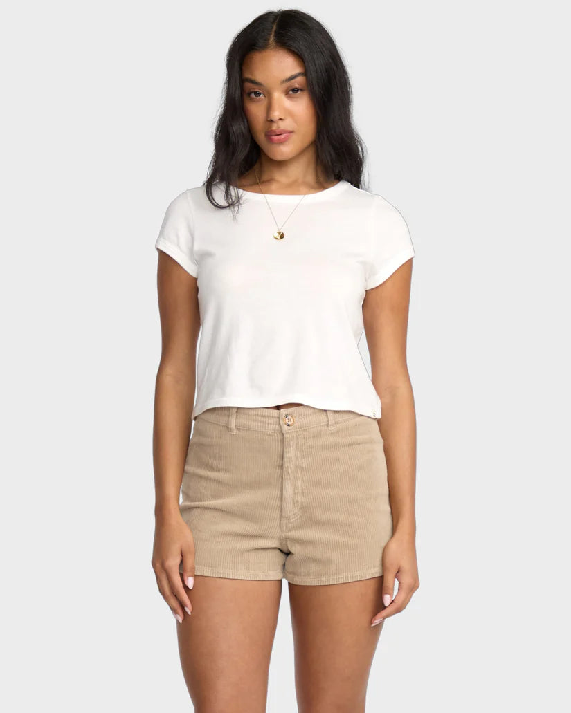 BILLABONG WOMENS FREE FALL CORD SHORTS - COBBLE STONE