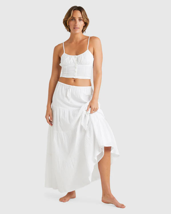 BILLABONG HIGH TIDES MAXI SKIRT - WHITE