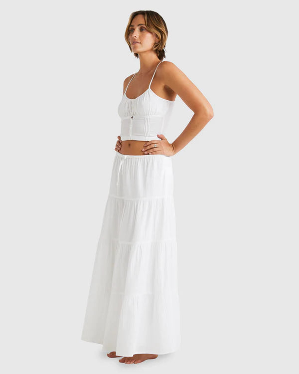 BILLABONG HIGH TIDES MAXI SKIRT - WHITE