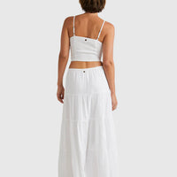 BILLABONG HIGH TIDES MAXI SKIRT - WHITE