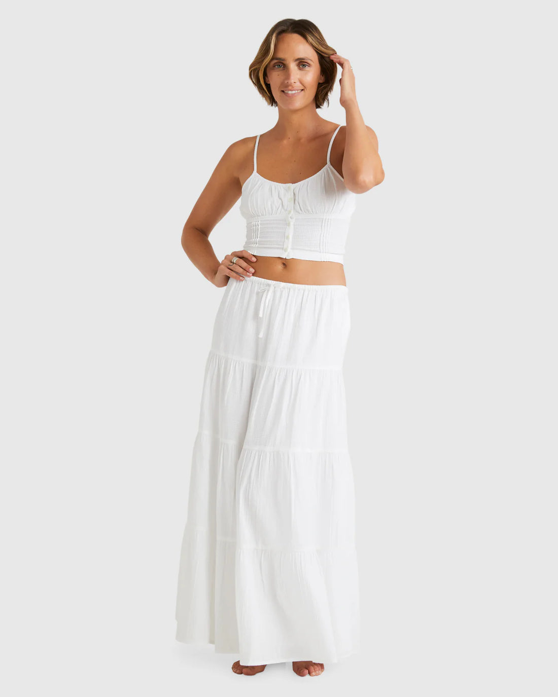 BILLABONG HIGH TIDES MAXI SKIRT - WHITE