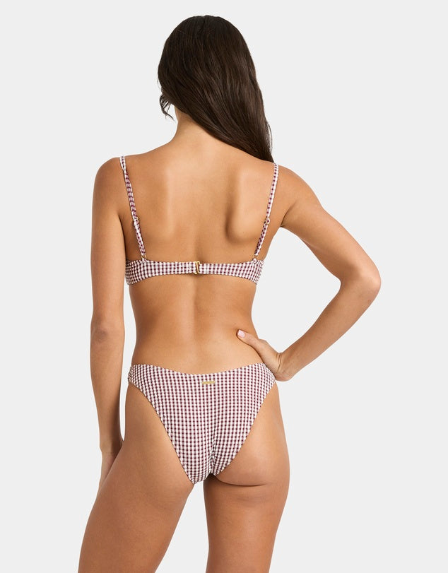 BILLABONG MINI WAVE CHECK CHAR UNDERWIRE - RED DAHLIA