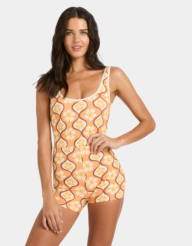 BILLABONG SOL GROOVE RETRO SURF SUIT - TANGERINE