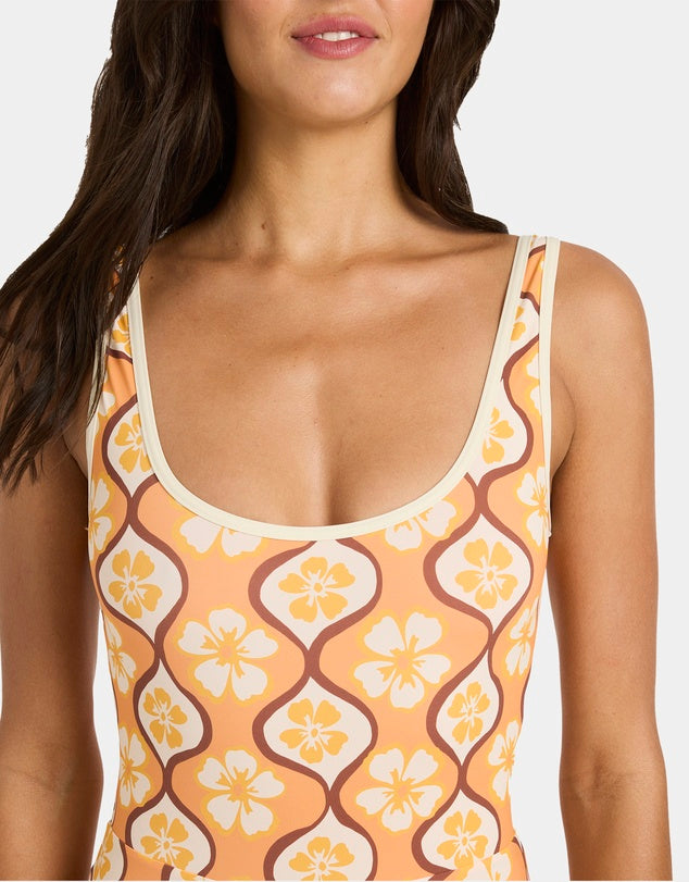 BILLABONG SOL GROOVE RETRO SURF SUIT - TANGERINE