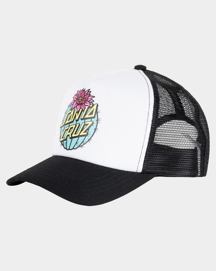 SANTA CRUZ CACTUS DOT TRUCKER CAP - BLACK