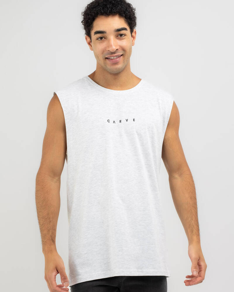 CARVE STAPLE MENS MUSCLE TANK - WHITE