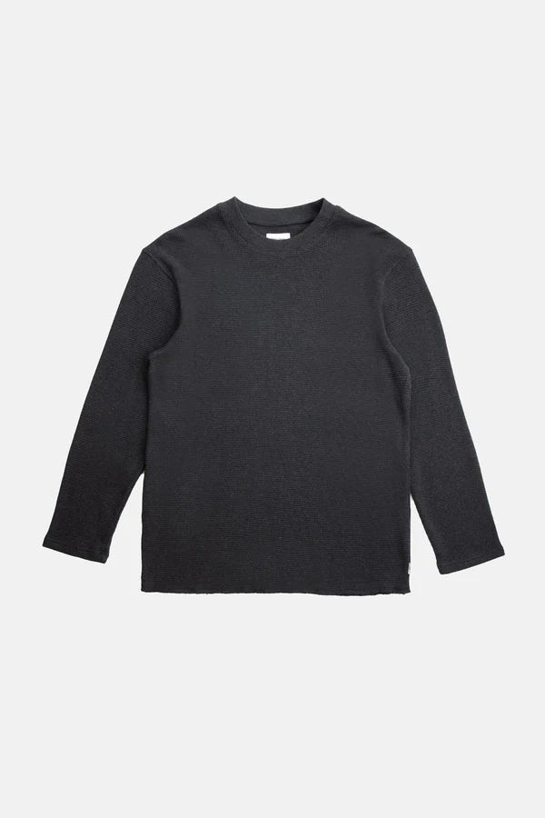 RHYTHM MENS CLASSIC WAFFLE KNIT - VINTAGE BLACK