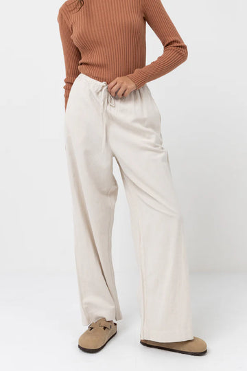 RHYTHM WOMENS CLASSIC DRAWSTRING PANT - OAT