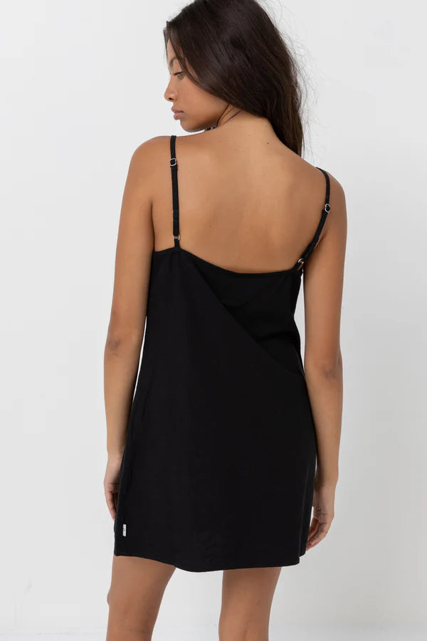RHYTHM CLASSIC  SLIP DRESS - BLACK