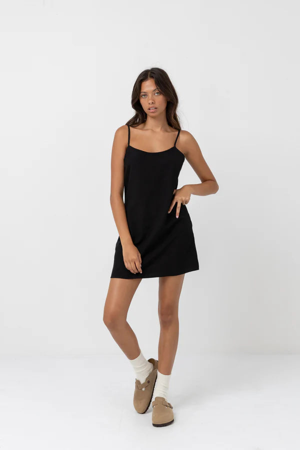 RHYTHM CLASSIC  SLIP DRESS - BLACK