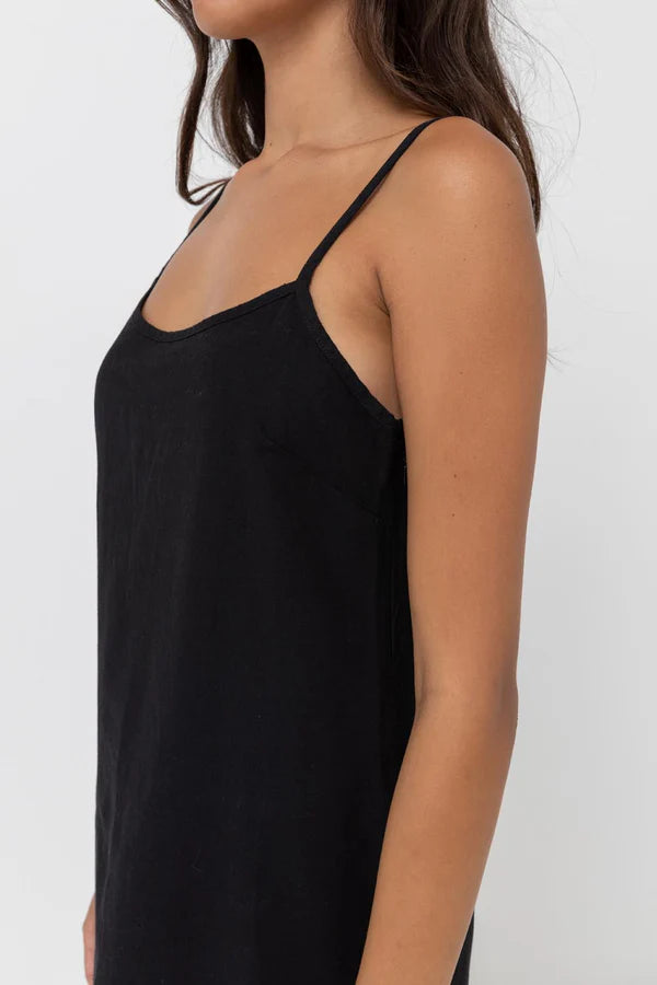 RHYTHM CLASSIC  SLIP DRESS - BLACK