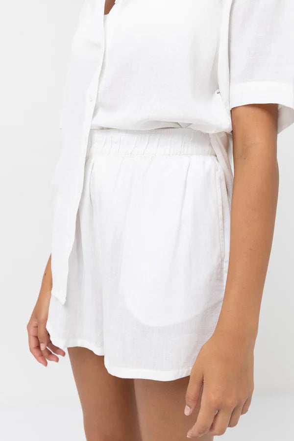 RHYTHM WOMENS CLASSIC BEACH SHORT - WHITE