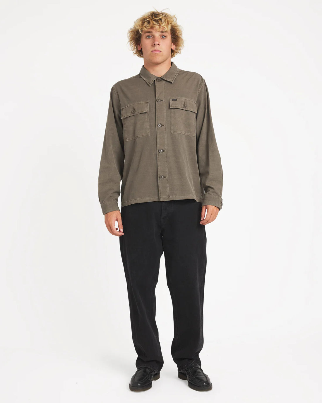 RVCA COASTAL OVERSHIRT - MUSHROOM
