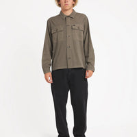 RVCA COASTAL OVERSHIRT - MUSHROOM