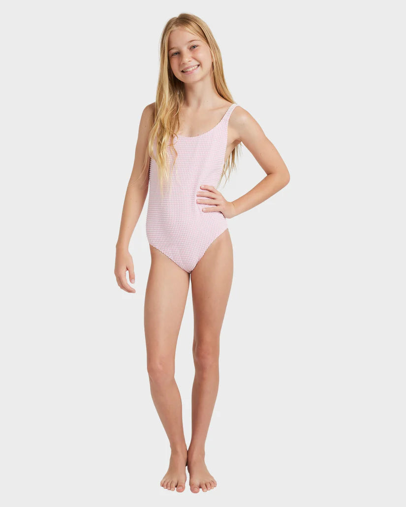 ROXY DAISY CHECK ONE PIECE -  BONBON PINK