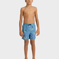 QUIKSILVER EVERYDAY STRAIGHT VOLLEY BOYS  - CORONET BLUE COSTAL FLORAL