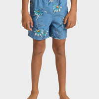 QUIKSILVER EVERYDAY STRAIGHT VOLLEY BOYS  - CORONET BLUE COSTAL FLORAL