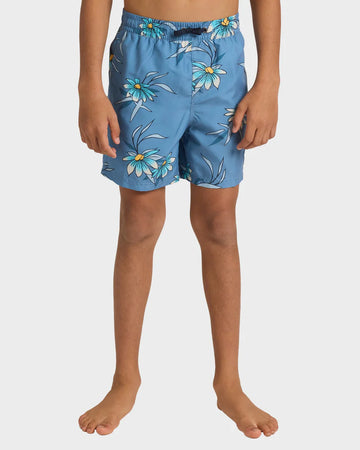 QUIKSILVER EVERYDAY STRAIGHT VOLLEY BOYS  - CORONET BLUE COSTAL FLORAL